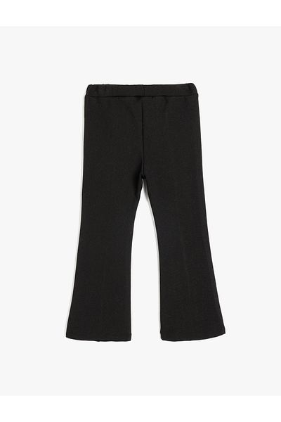 Koton Spanyol lábú leggings masni részletes viszkóz szövet rugalmas derékkal