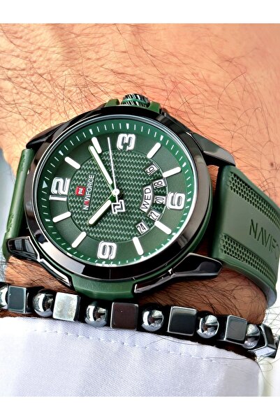 Naviforce Men's Wristwatch and Bracelet with Gift - Calendar