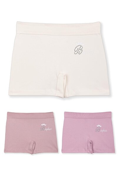 BAYKAR Цветни боксерки от памук и ликра за момичета - 3 пакета 5391