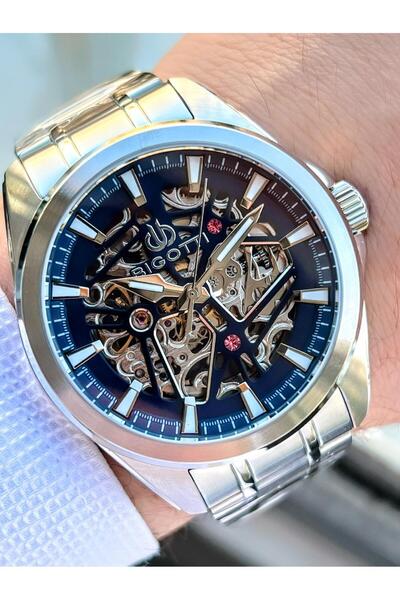 Bigotti Men's Watch Ebg.10642.X2 - Automatic and Wind-Up, Steel 5 Atm Waterproof, Case and Cord