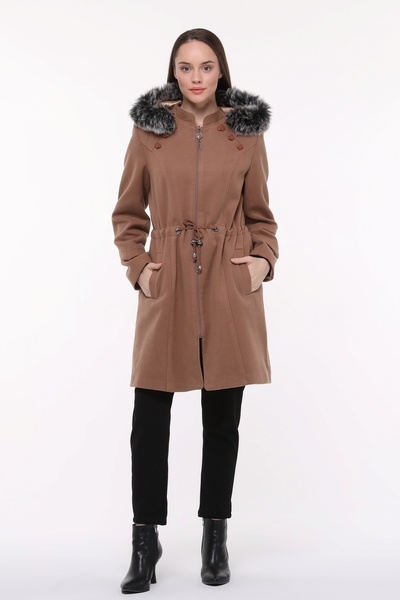 Miss Esre Women's Stamp Coat Hooded