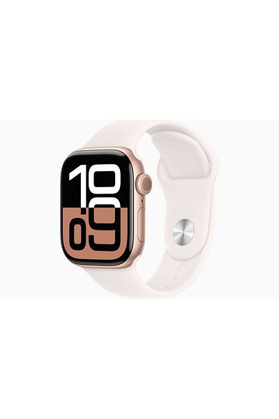 Apple Watch Series 10 Gps 42mm Rose Gold Aluminium Case With Light Blush Sport Band - M/l