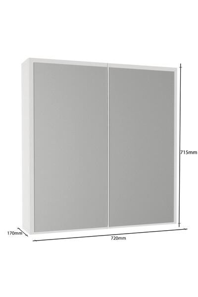 dorpek Priya Çok Amaçlı Aynalı Banyo Dolabı Beyaz