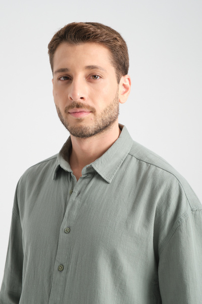 Redline Bond Linen Oversize Comfortable Fit Premium Fabric Basic Shirt