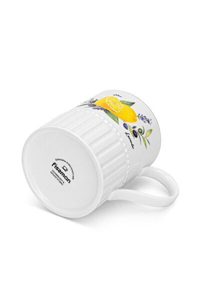 Fissman Set of 2 Mugs Lemon Provence Series 400 ml Porcelain