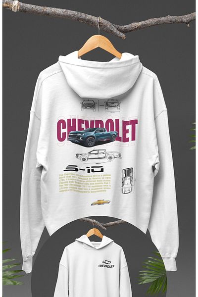 Fuddy Moda Unisex Oversize Hooded Sweatshirt - Back Printed, Car Themed Hoodie