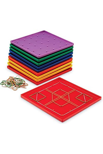 Learning Resources 5 X 5 Pin Geoboards, Set of 10-LER0153