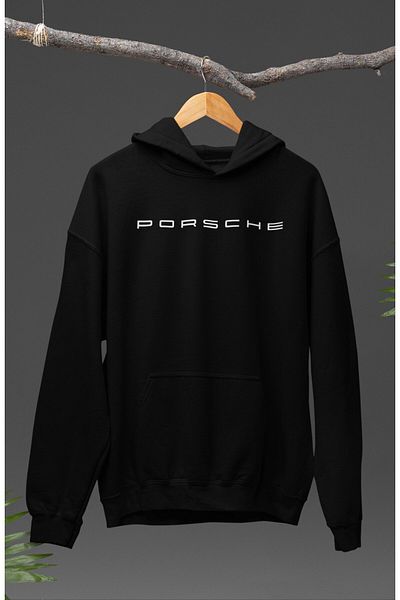 Fuddy Moda Unisex Oversize Sweatshirt - King of the Ring, Back Print, Porsche Car Themed Hooded Hoodie