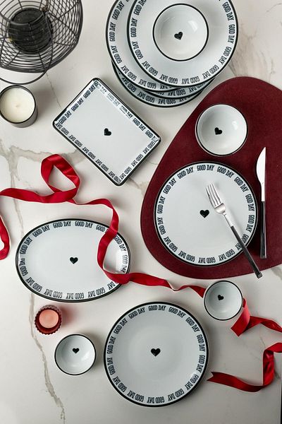 Kütahya Porselen Good Day - 14-Piece Zeugma Breakfast Set for 6
