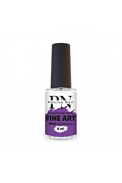 Patrisa Nail Sulu Boya Fine Art A4 Akvarel Damla Mor 8 ml Nail Art Tasarım Bo...