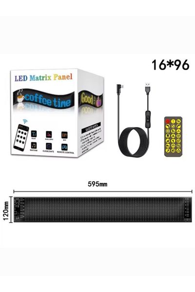 Matrix Led Panel Adhesive to the Glass Phone Controlled Led Display Panel Mega Size 12X60 cm