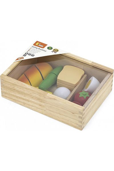 Viga Wooden Breakfast and Chopping Board Set for Kids Ages 18+ Months