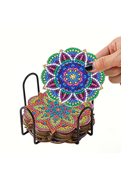 Element 5D 6 Pieces Diamond Mosaic Painting Coaster Set