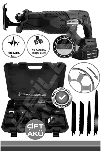 HEİLBER ALMAN BLACK V598 ÇİFT AKÜLÜ KÖMÜRSÜZ YUTONG TUĞLA ET KEMİK KESME ŞARJ...