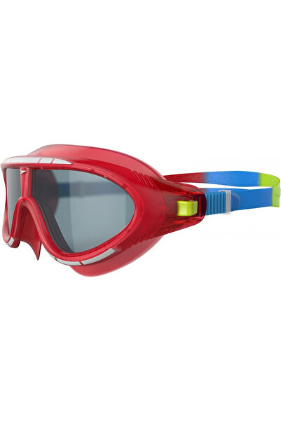 SPEEDO Unisex Child Biofuse Rift Goggles, Lava Red/Japan Blue/Smoke, 6-14 Yrs