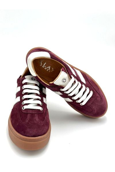 Klay Shoes Pantofi de damă casual burgundy cu talpă groasă