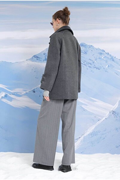 HEQA Kısa Kruvaze Kaban Antrasit