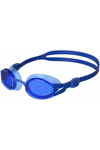 SPEEDO نظارات سباحة مارينر برو للجنسين، أزرق/شفاف/أبيض/أزرق، مقاس واحد