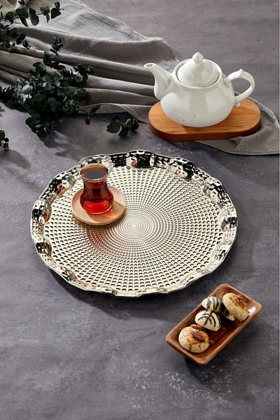 Cooker صينية عرض معدنية مقاس 35 سم