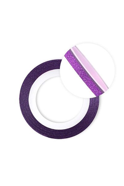 Patrisa Nail Nail Art Adhesive Strip 1meter Glitter Purple 3mm