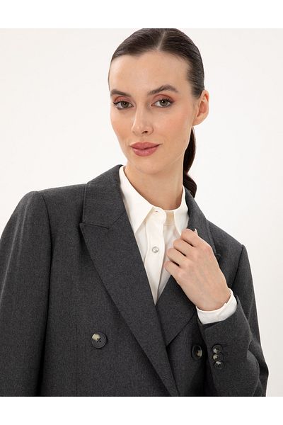 Pierre Cardin Anthracite Regular Fit Wool Jacket 50294231 -Vr006