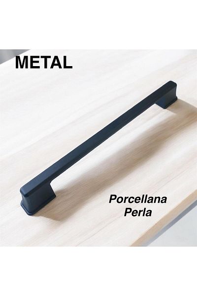 Porcellana Perla (16 سنتيمتر)-أسود معدن الألومنيوم مقبض خزانة درج الأثاث المطبخ الحمام مقبض مقبض مقبض 160mm-STK3325