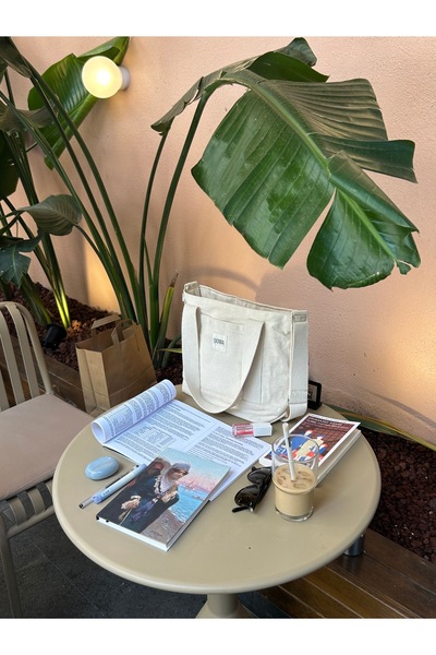 Sowa Collection Canvas Bag with Adjustable Cross Strap - Women's Hand and Shoulder Bag L:30 W:35 W:10 cm