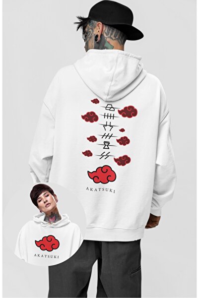 Fuddy Moda Ogromna Naruto Akatsuki majica sa kapuljačom i printom na leđima, ...