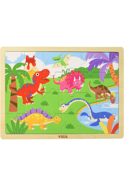 Viga Dinozor Puzzle 24 Parça, Beyaz