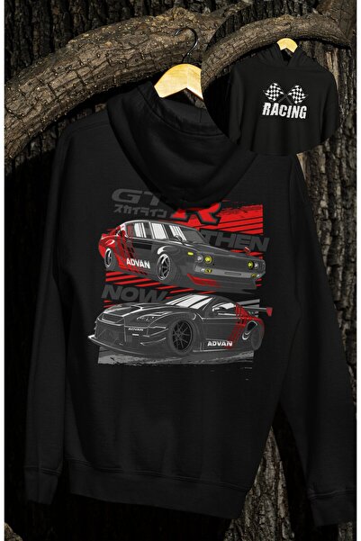 Fuddy Moda Hanorac unisex oversize Nis-san GTR - Hanorac cu glugă, imprimeu p...