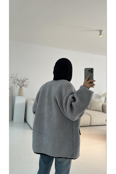 My Blog Šedá Oakland Stripe Detailed Wrapped Jacket - 7397