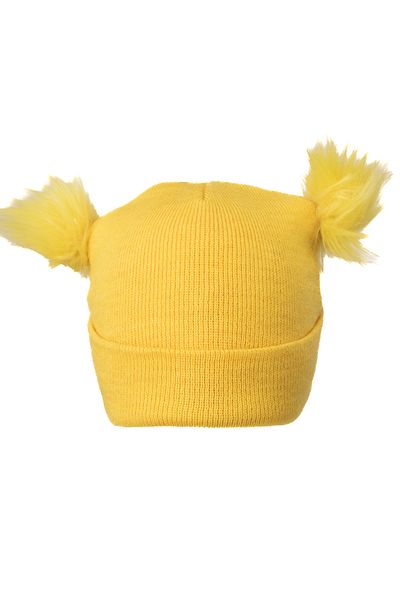Oppland Girls - Stretchy and Comfortable Winter Beanie with Double Pompom Cotton Fold