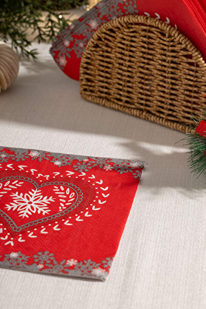 FH finehome Xmas Heart New Year's Napkin