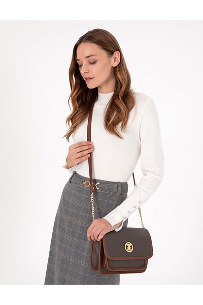 Pierre Cardin Brown Shoulder Bag 50304176 -Vr029