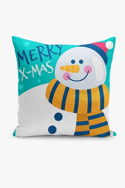 Filamente New Year Christmas Pattern Double Sided Digital Printed Throw Pillow Cover