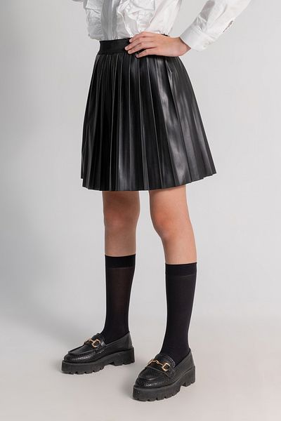 DMB BOYS & GIRLS Çaren Kids- Faux Leather Pleated Skirt