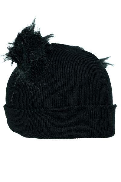 Ottoland Girls - Stretchy and Comfortable Winter Beanie with Double Pompom Cotton Fold
