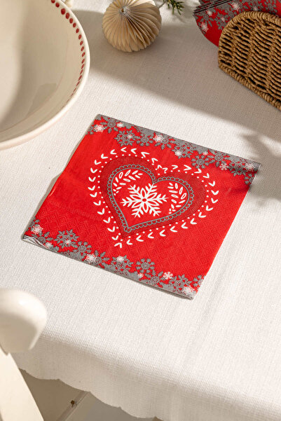 FH finehome Xmas Heart New Year's Napkin
