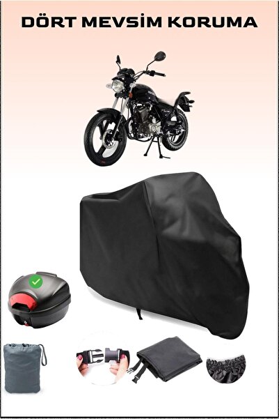 Breen Black Mondial 150 Mr Vulture Rear Bag Compatible Motorcycle Tarpaulin W...