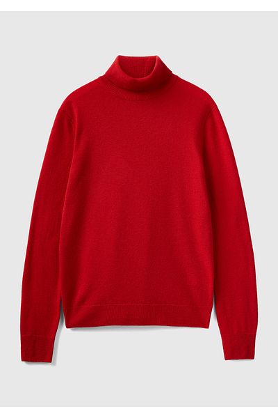 United Colors of Benetton Pulover de damă Merino cu guler în picioare