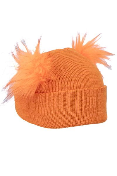 Ottoland Girls - Stretchy and Comfortable Winter Beanie with Double Pompom Cotton Fold