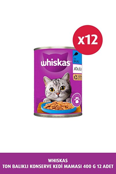 Whiskas Ton Balıklı Konserve Yaş Kedi Mama 400 G 12x