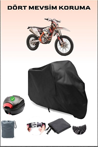 Breen Black Ktm 350 Exc-F Six Days Rear Bag Compatible Motorcycle Tarpaulin W...