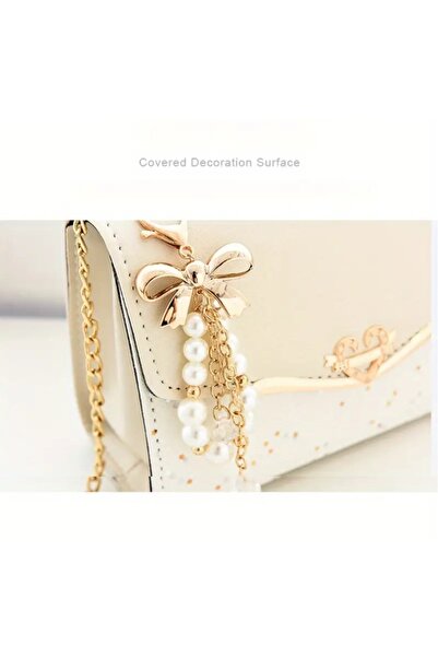 ÇANTA şık kore tarzı ayarlanabilir askılı manyetik kapatmalı kolyeli omuz çantası