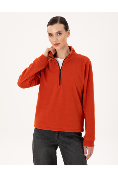 Pierre Cardin Kiretil Comfort Fit Zippered Fleece Sweatshirt 50300846-Vr031