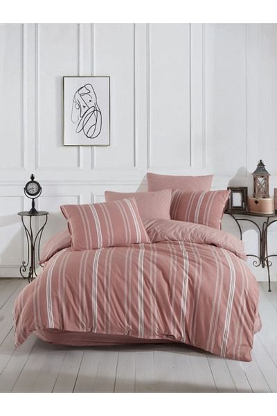 Uğur Home Ev Tekstili 200X220Cm Natural 4 Pillow Duvet Cover Set