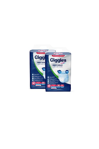 giggles Adult Absorbent Panties Medium 30 Pieces 2 Packs 60 Pieces