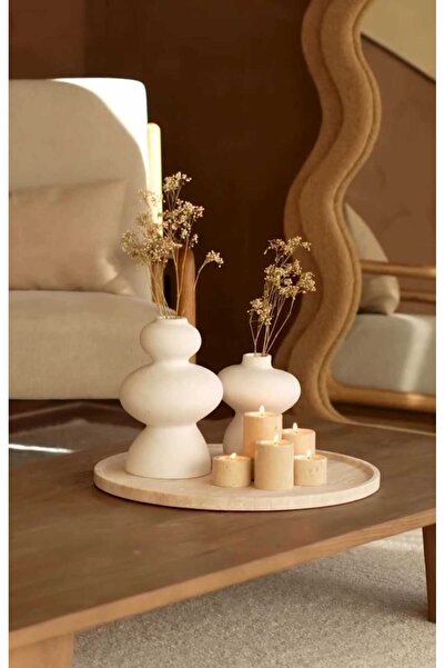 Sümeyra Marble Art TRAVERTEN TABAK- 40 cm