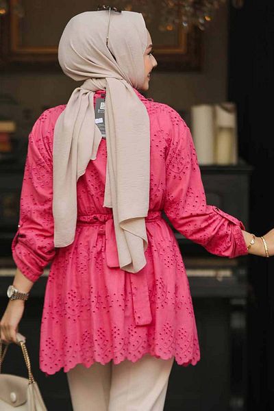 Neva Style تونيك حجاب باللون الفوشيا 14252F