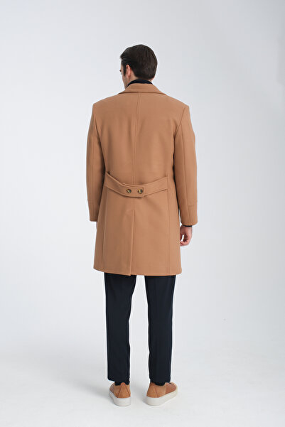 Frappoli Men's Thick Double Breasted Coat-Overcoat Regular Fit